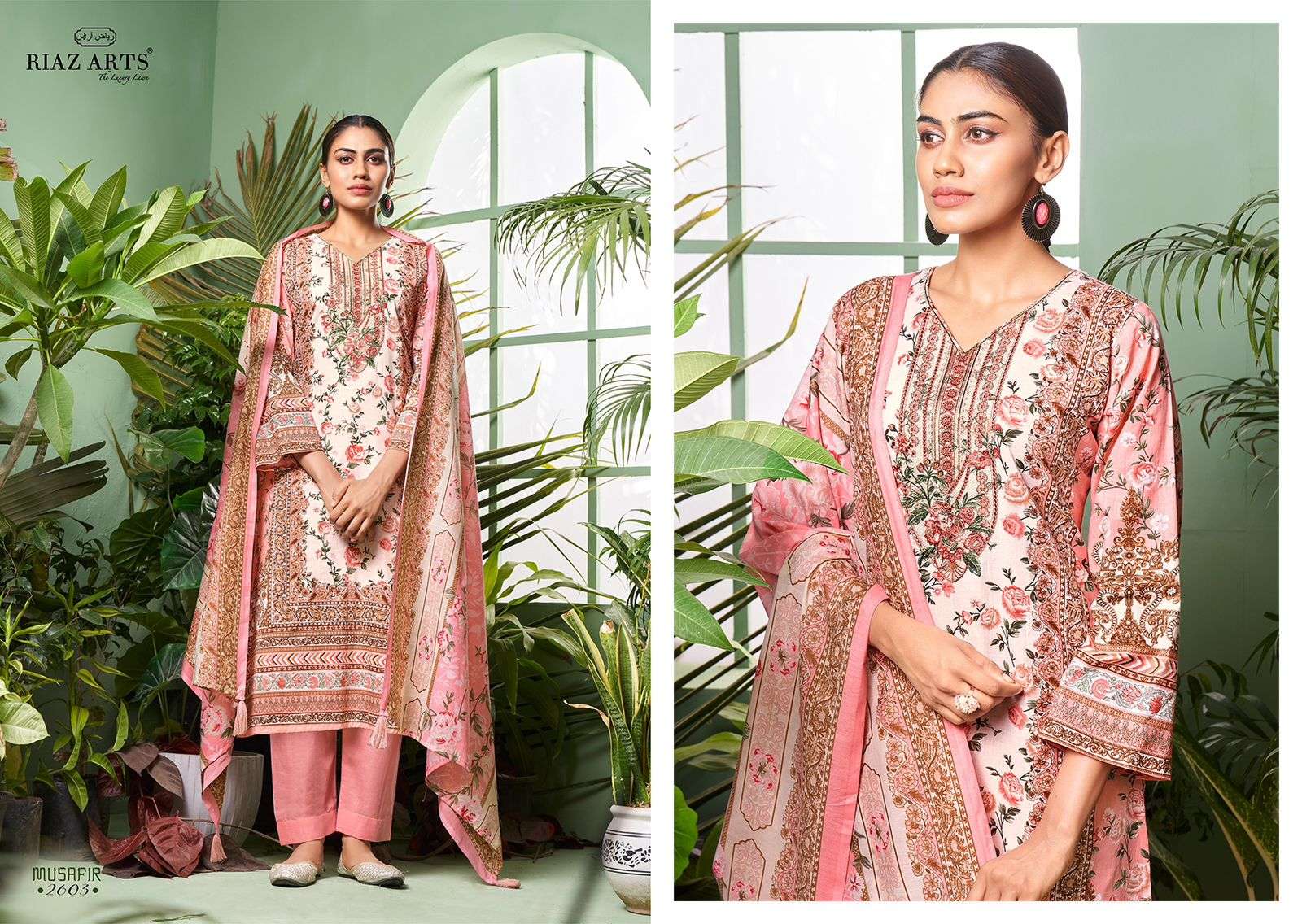 Riaz Arts Musafir Vol 2 Lawn Digital Printed Dress Material Wholesale catalog