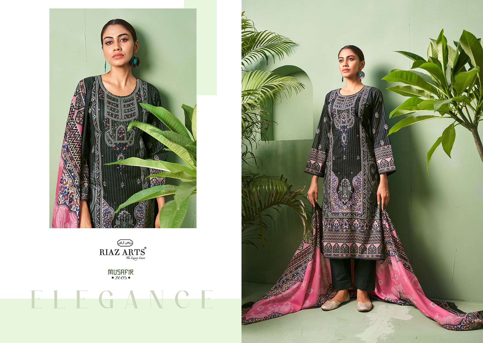 Riaz Arts Musafir Vol 2 Lawn Digital Printed Dress Material Wholesale catalog