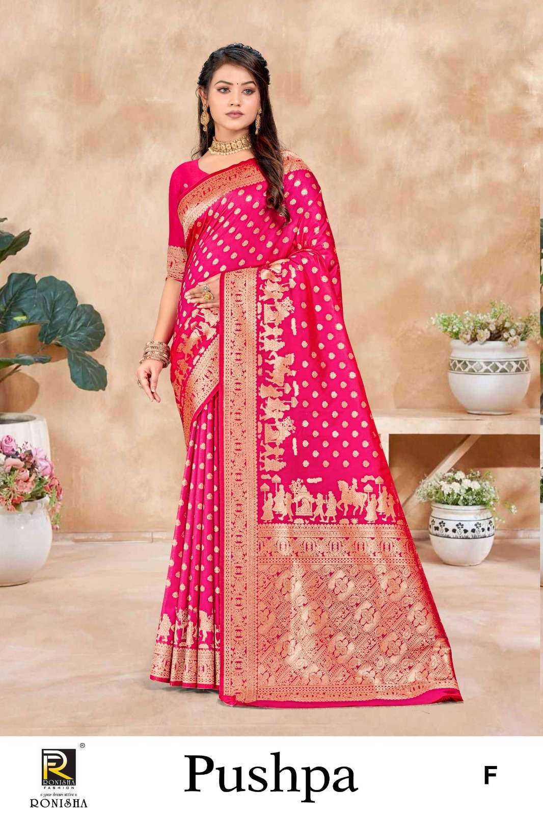 Ronisha Pushpa Banarasi Silk Saree Wholesale catalog