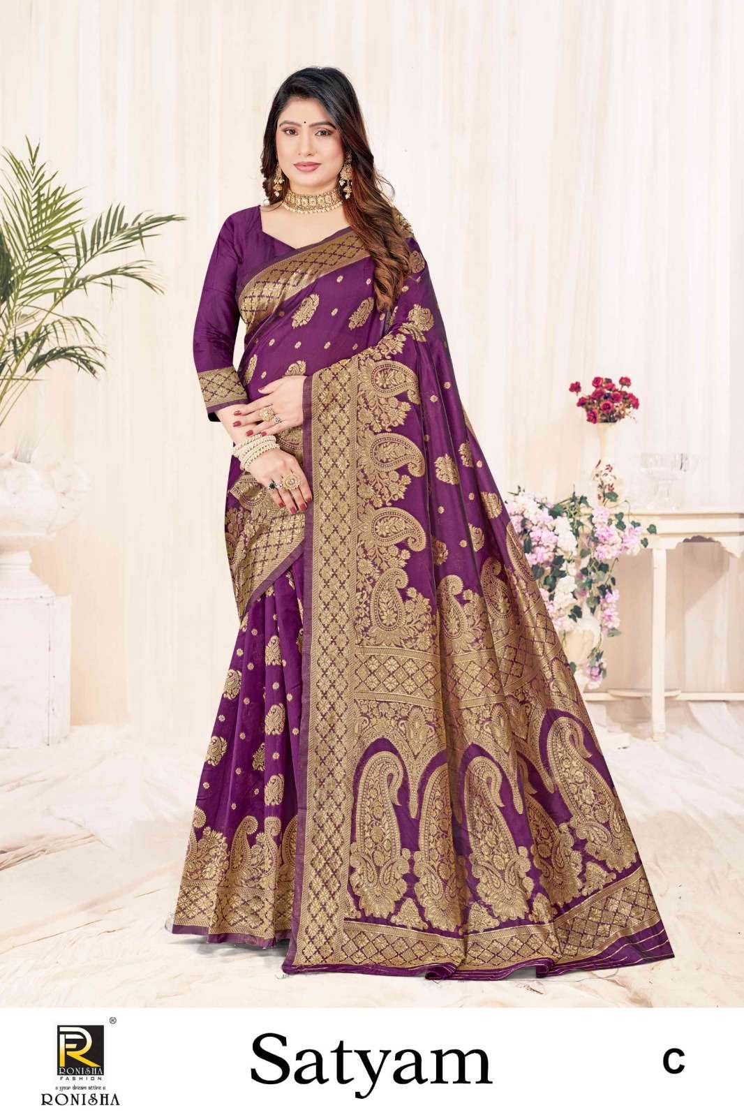 Ronisha Satyam  Banarasi Silk Saree Wholesale catalog