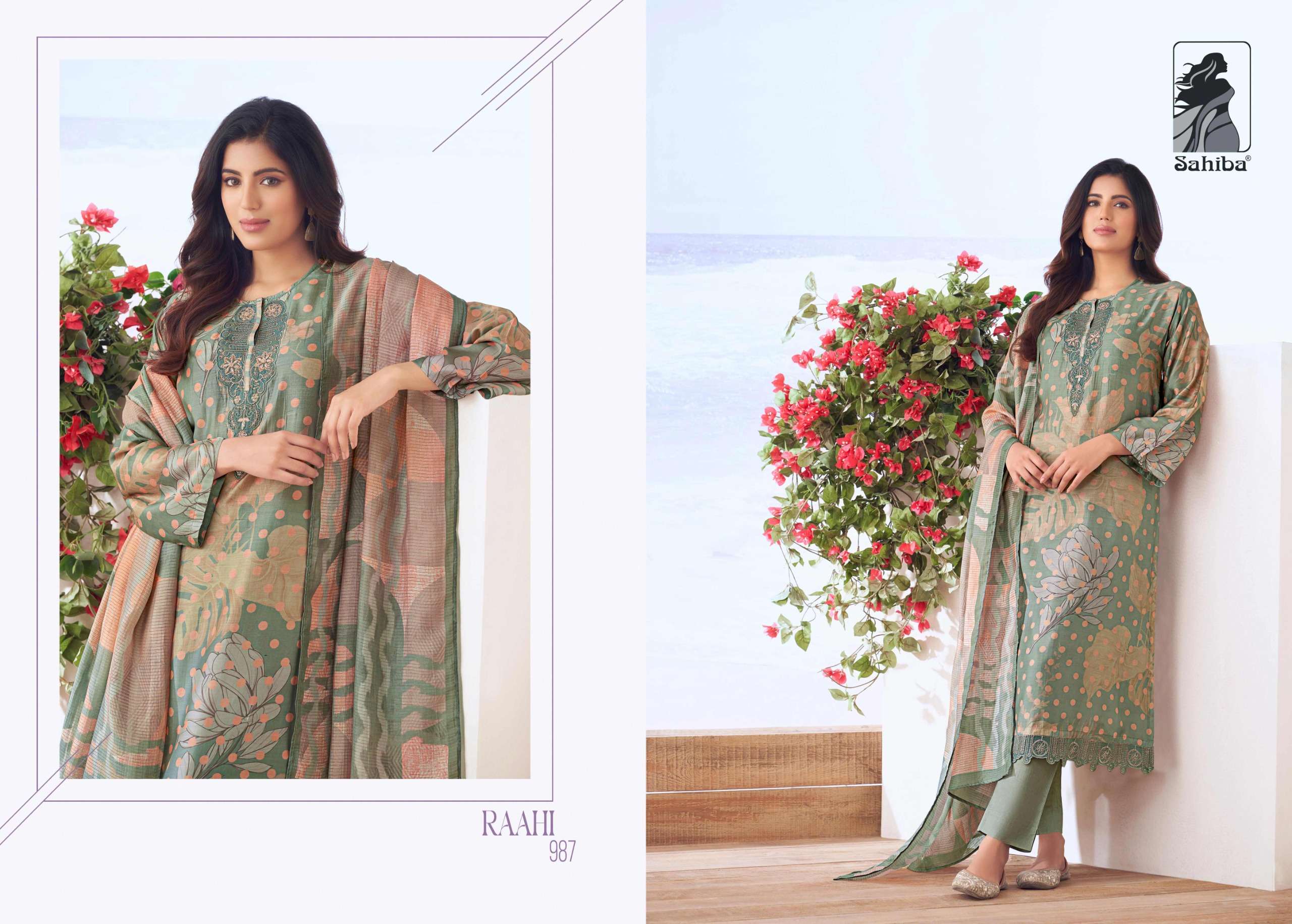 Sahiba RAAHI Dress Material Wholesale catalog