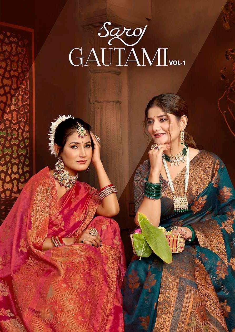 Saroj Gautami vol.1 Soft khadi organza Saree Wholesale catalog    