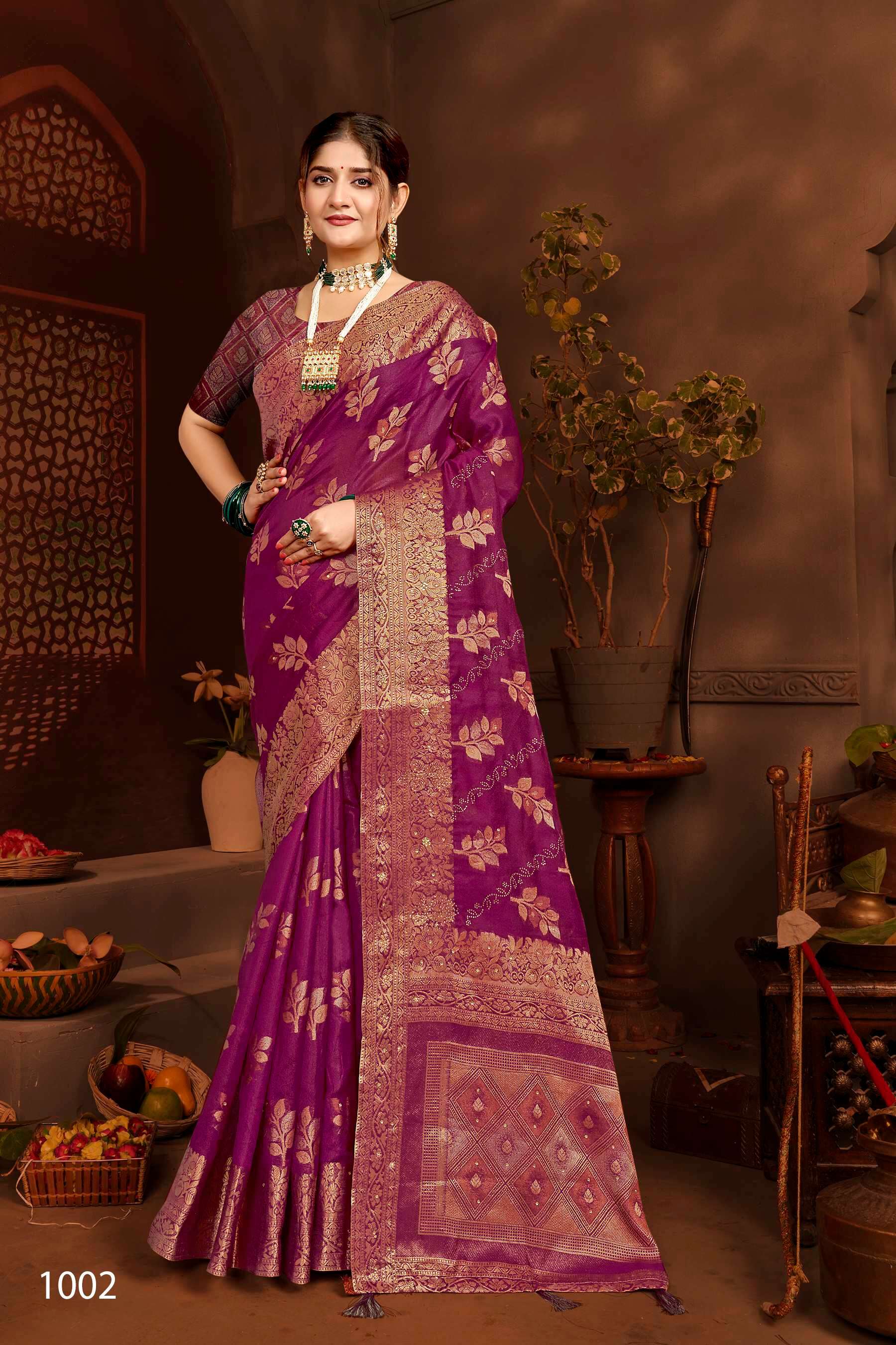 Saroj Gautami vol.1 Soft khadi organza Saree Wholesale catalog    