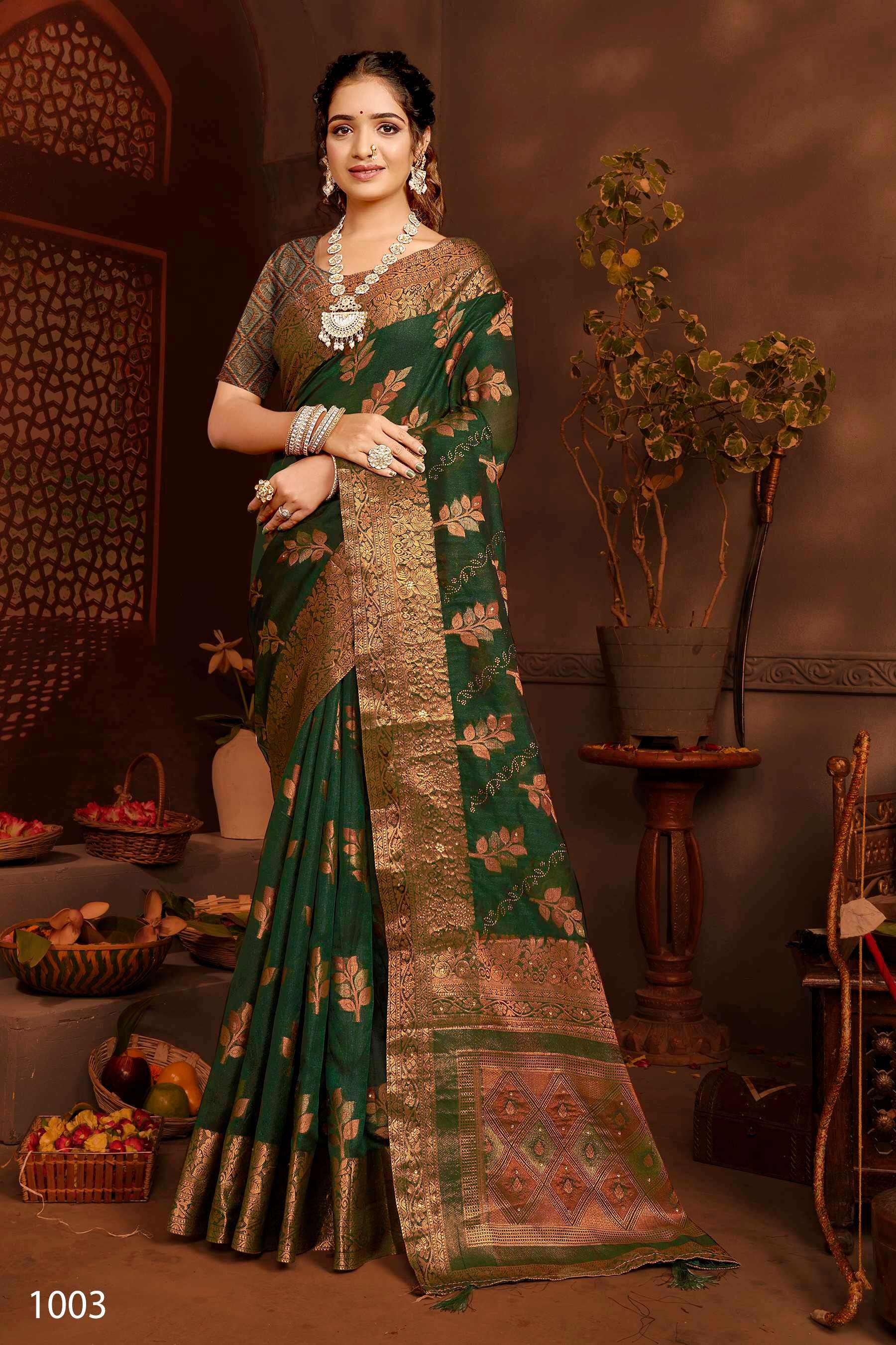 Saroj Gautami vol.1 Soft khadi organza Saree Wholesale catalog    