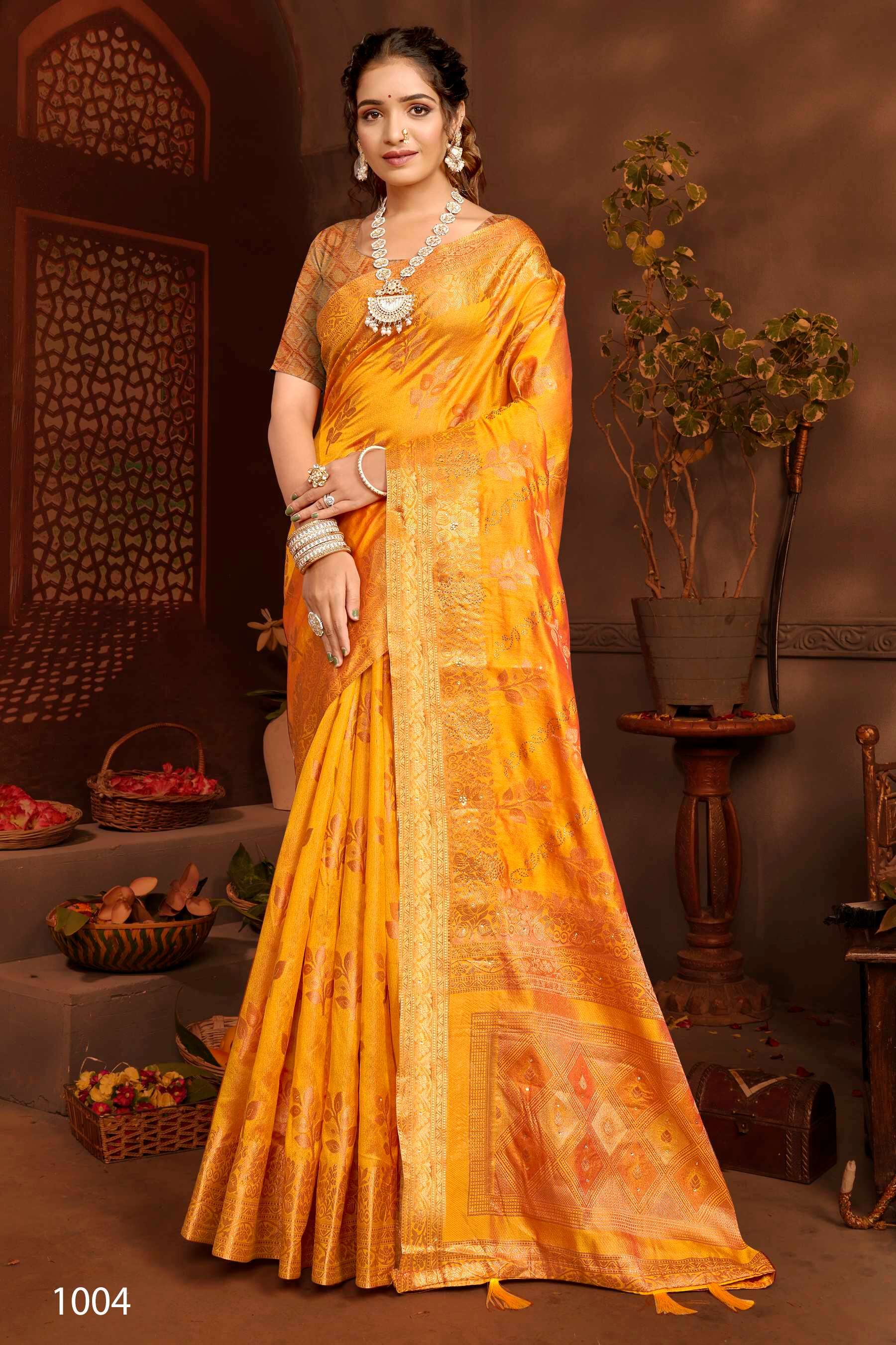 Saroj Gautami vol.1 Soft khadi organza Saree Wholesale catalog    