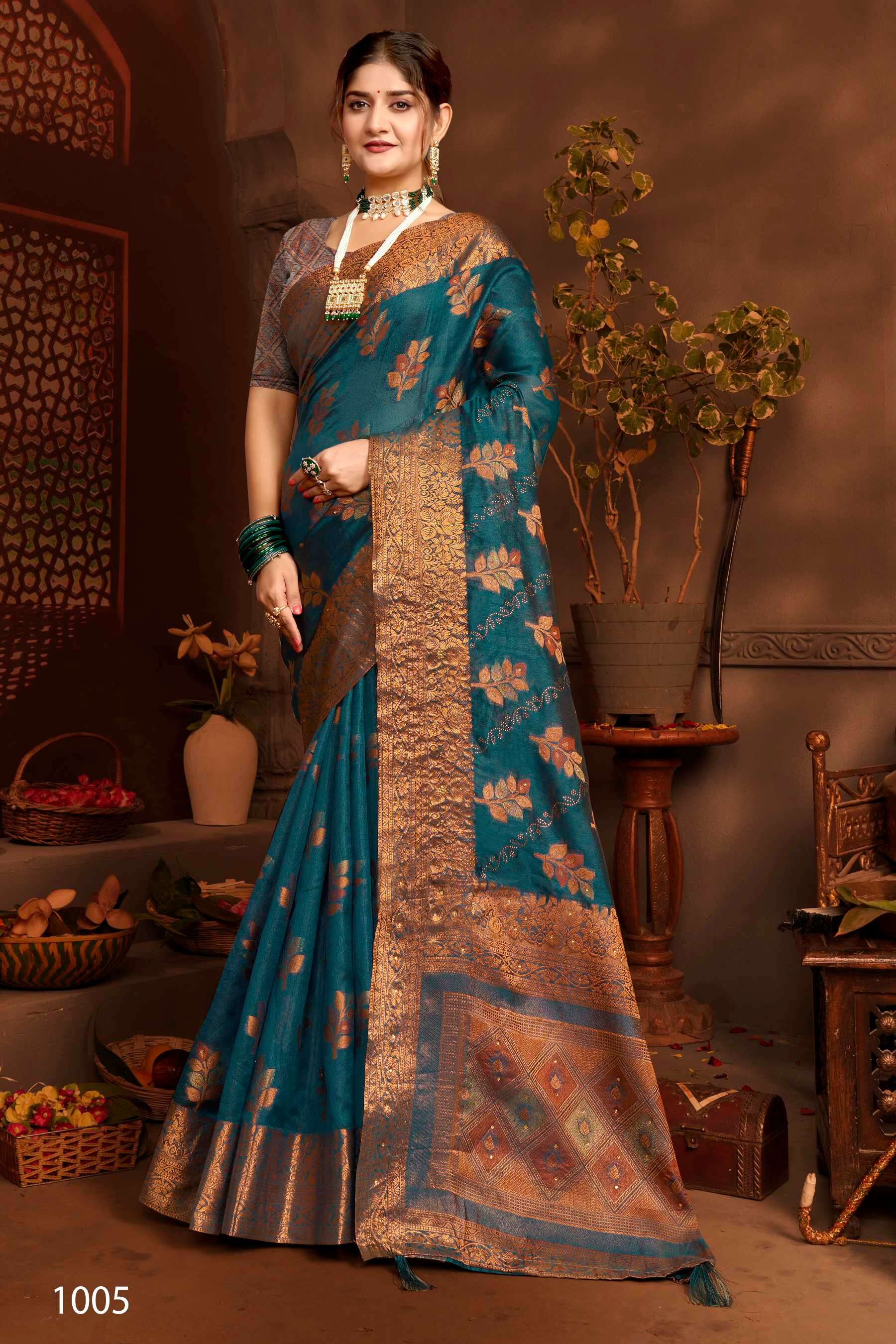 Saroj Gautami vol.1 Soft khadi organza Saree Wholesale catalog    