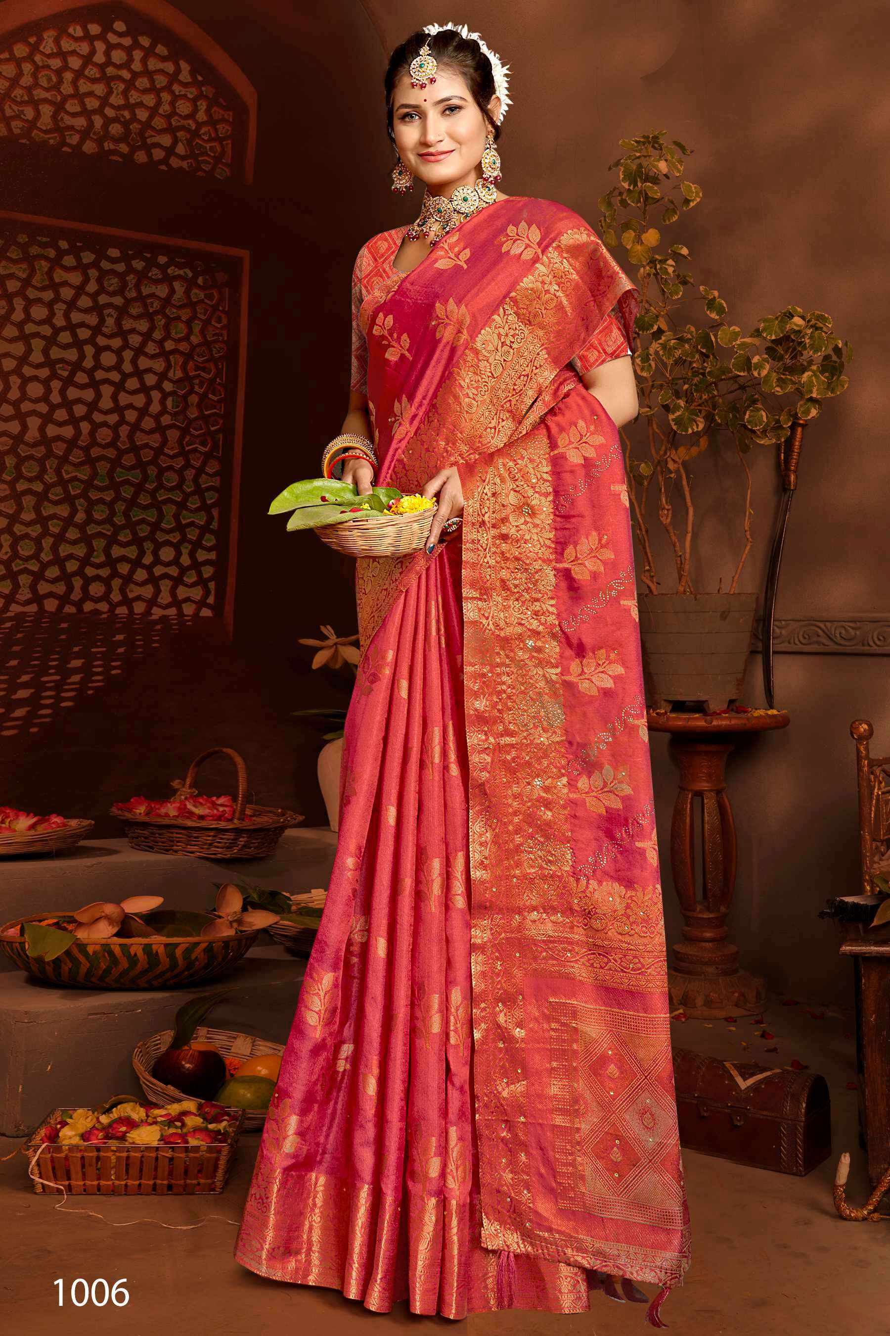 Saroj Gautami vol.1 Soft khadi organza Saree Wholesale catalog    
