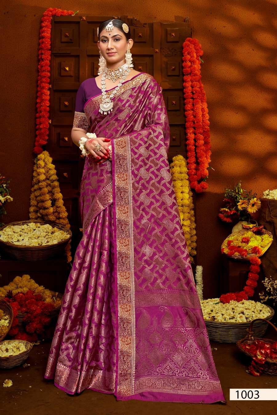 Saroj Jhalak Vol - 2 Soft Orgenza saree with pure jari Saree Wholesale catalog    
