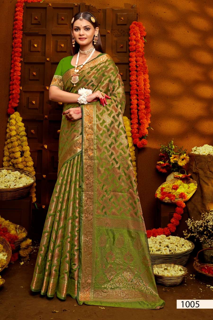 Saroj Jhalak Vol - 2 Soft Orgenza saree with pure jari Saree Wholesale catalog    