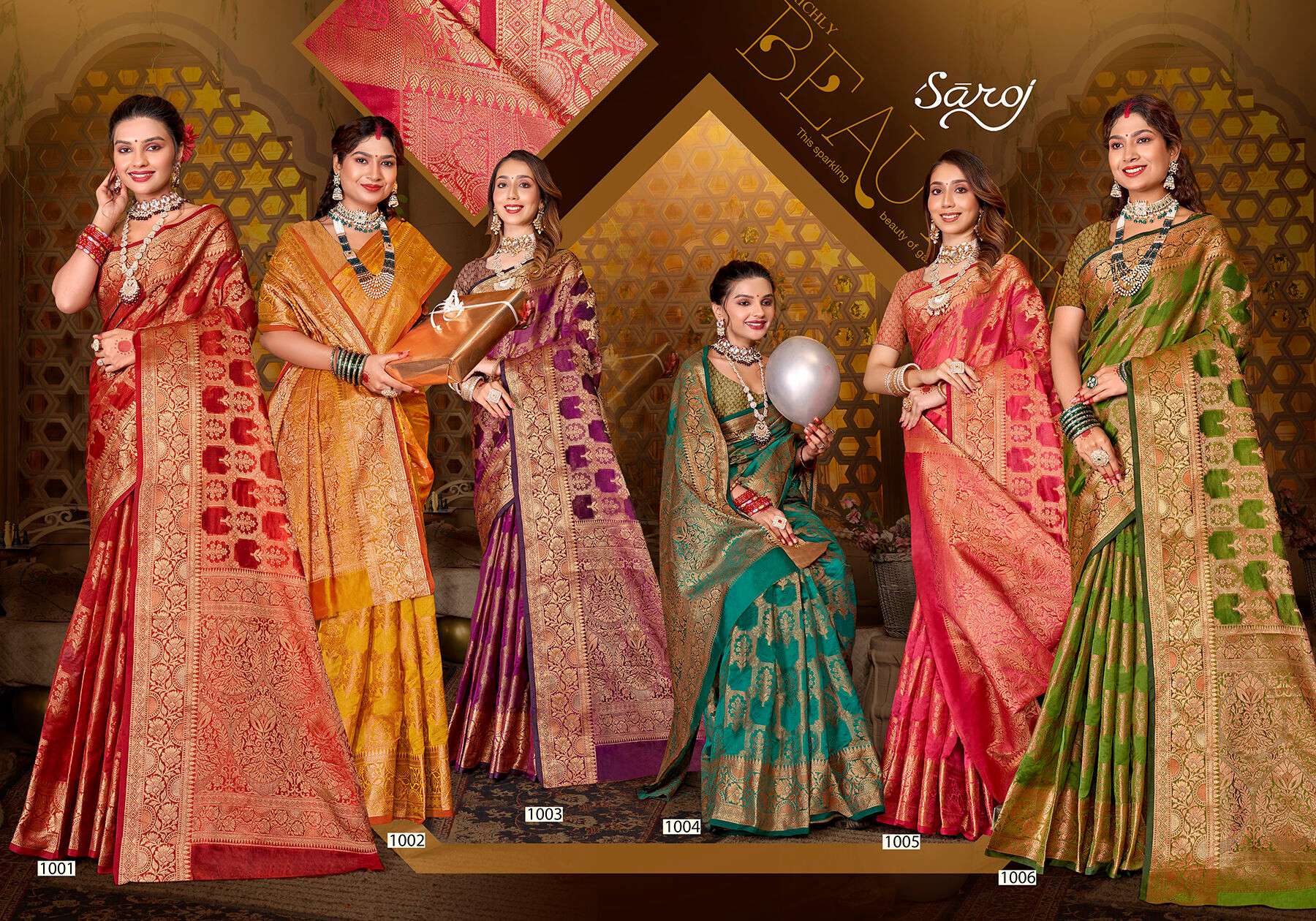 Saroj  Madhubala Vol - 1 Soft organza saree Wholesale catalog    