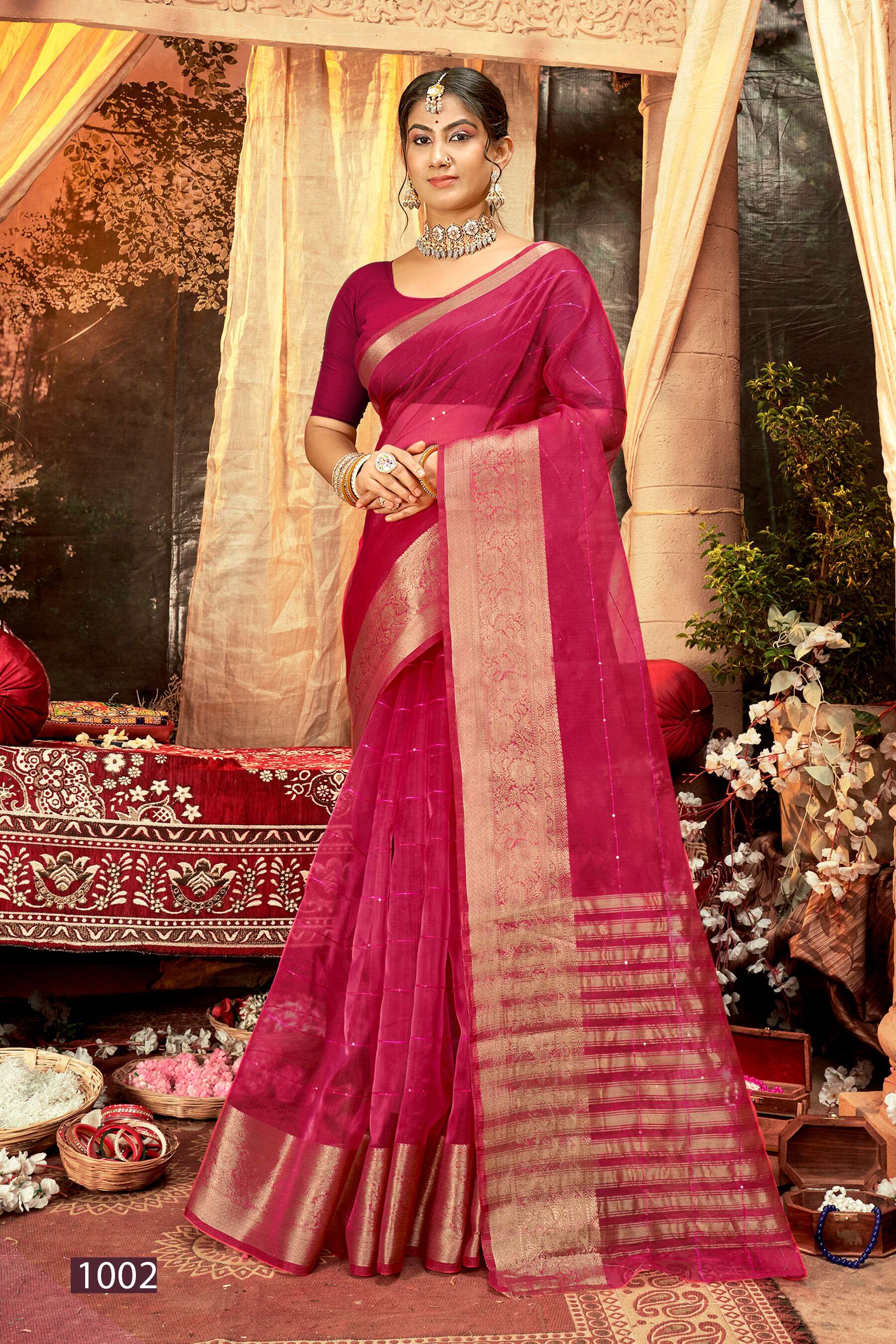 Saroj  Niharika Vol - 1 Soft organza silk  with heavy seqence sareeWholesale catalog    