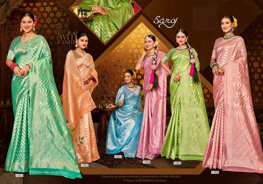 Saroj Pankhudi vol.9 Soft cotton linen with heavy rich pallu Saree Wholesale catalog    
