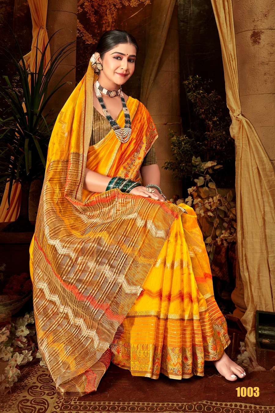 Saroj Sunflower Vol - 2 Soft Orgenza saree with fancy Designing Saree Wholesale catalog    