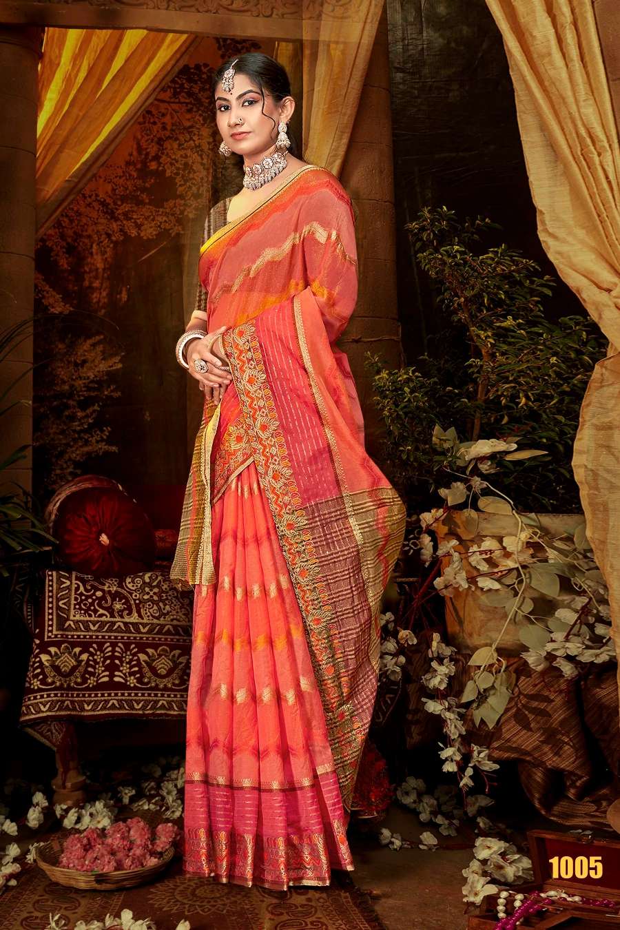 Saroj Sunflower Vol - 2 Soft Orgenza saree with fancy Designing Saree Wholesale catalog    