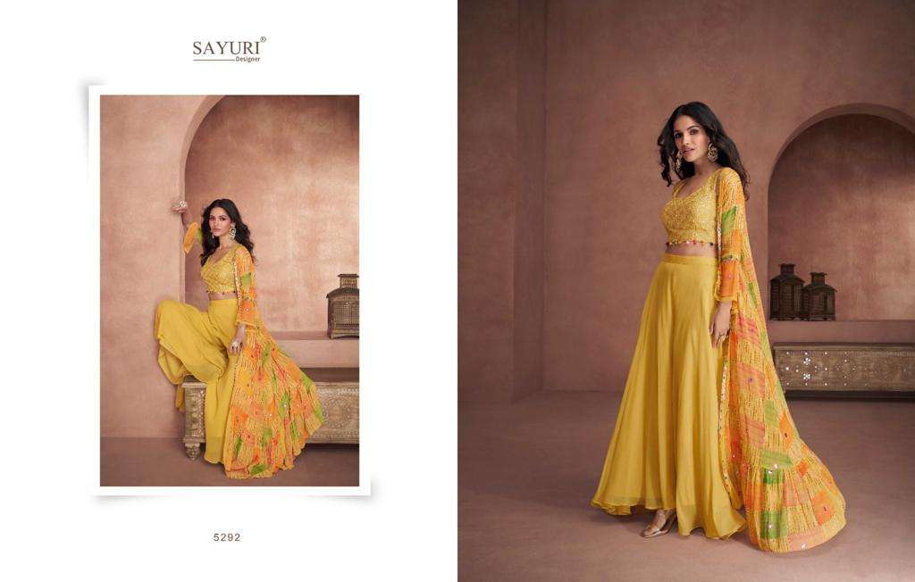 Sayuri Utsav Real Georgette Indo Western Wear Wholesale catalog