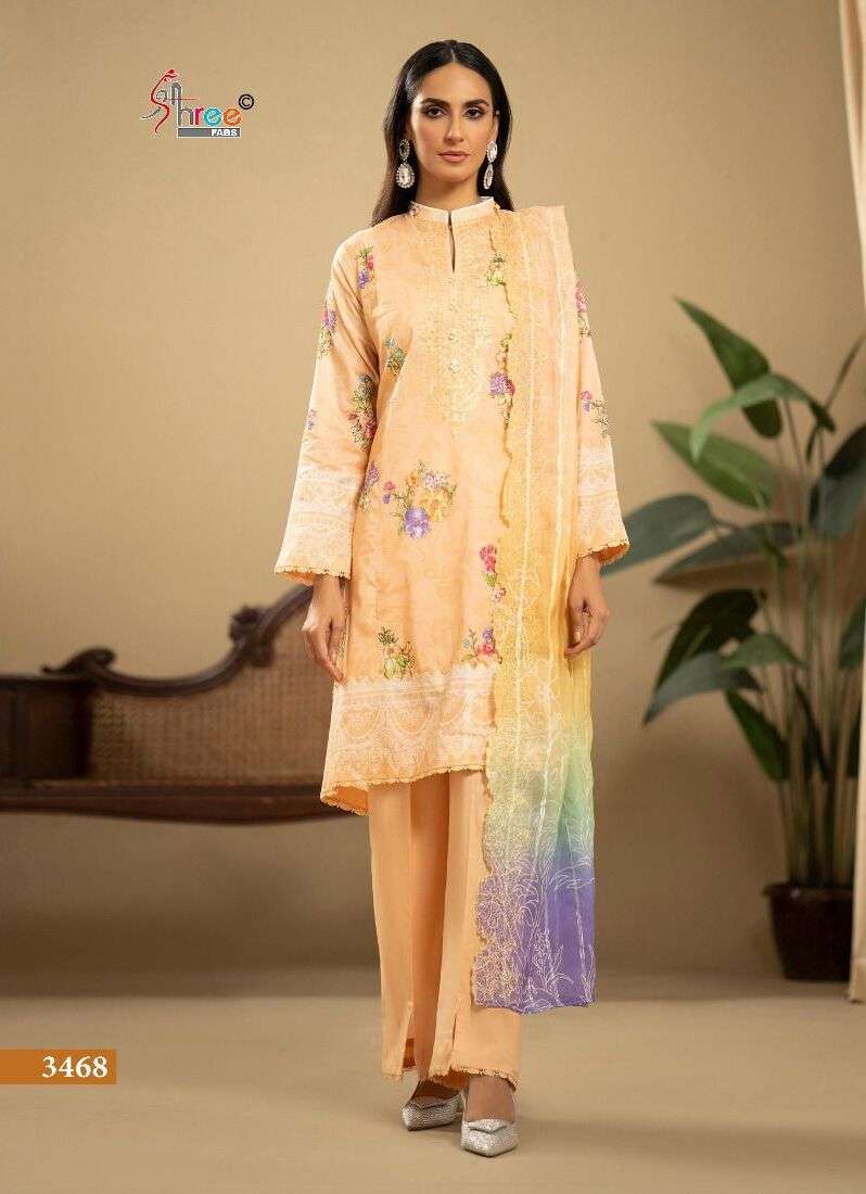 Shree Rang E Haya Luxury Lawn 24 Vol 2 Chiffon Dupatta Salwar Suit Wholesale catalog