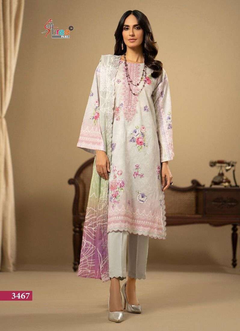 Shree Rang E Haya Luxury Lawn 24 Vol 2 Cotton Dupatta Salwar Suit Wholesale catalog