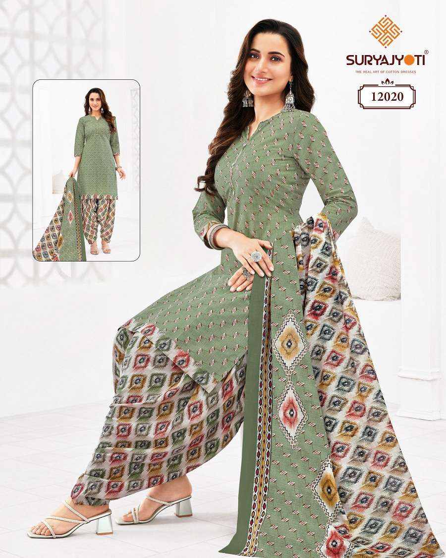 Suryajyoti Trendy Patiyala Vol-12 – Dress Material Wholesale Catalog