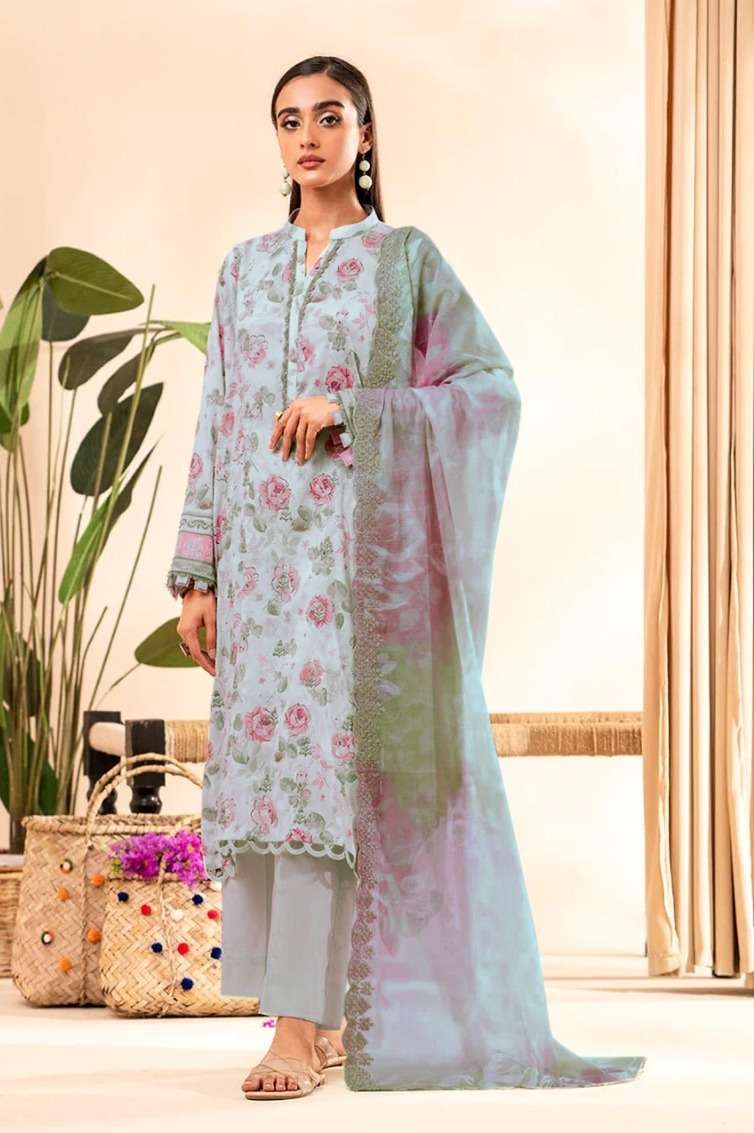 Taj 504 And 505 Chiffon Dupatta Pakistani Suits Wholesale catalog