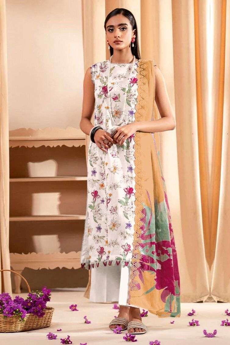 Taj 510 And 511 Chiffon Dupatta Pakistani Suits Wholesale catalog