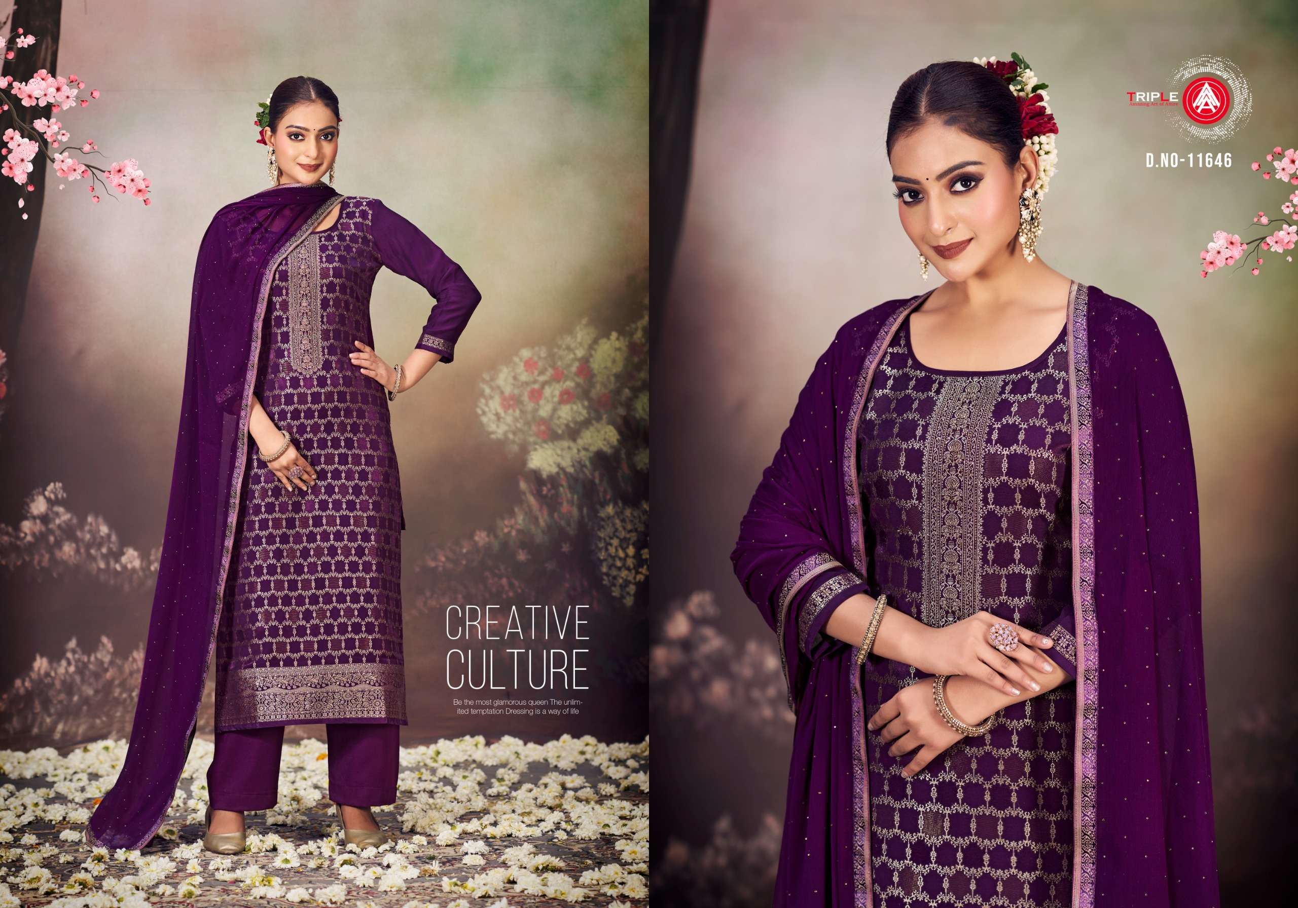 Triplee Aaa Loyal Edition Vol 3 Muslin Designer Salwar Kameez Wholesale catalog