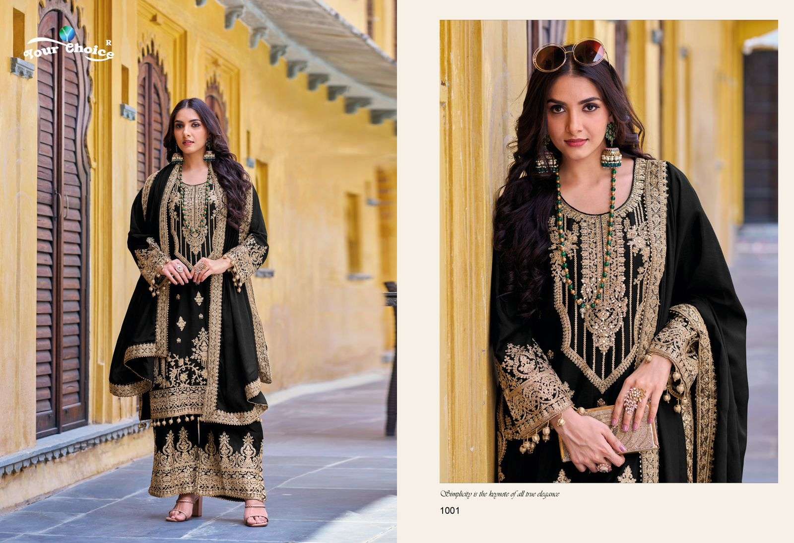 Your Choice Asim Jofa Chinon Designer Salwar Suits Wholesale catalog