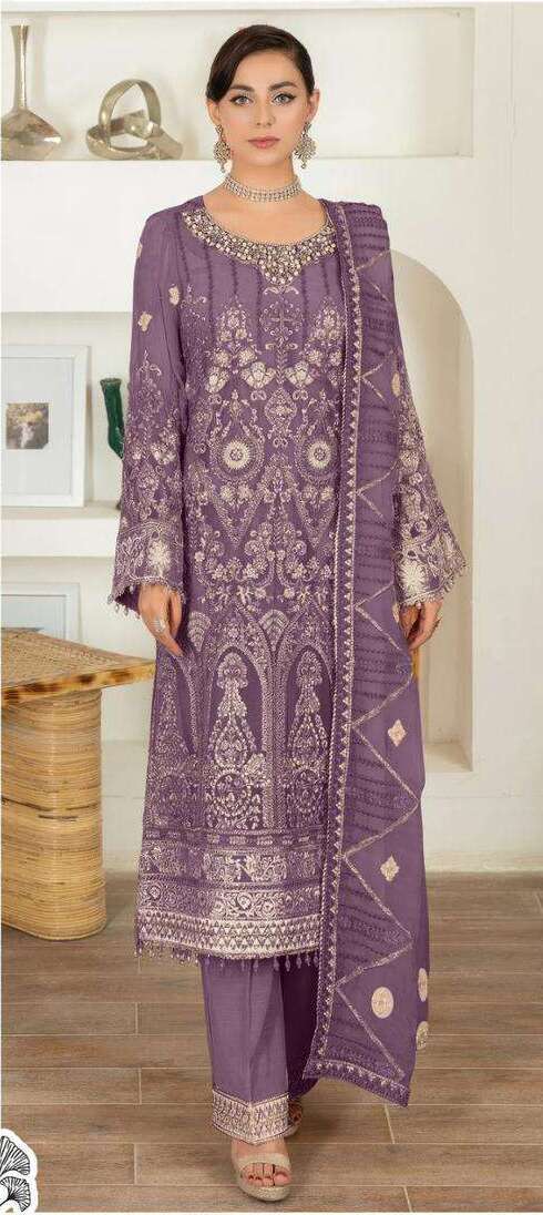 Zaha 10270 A And B Georgette Embroidery Salwar Kameez Wholesale catalog