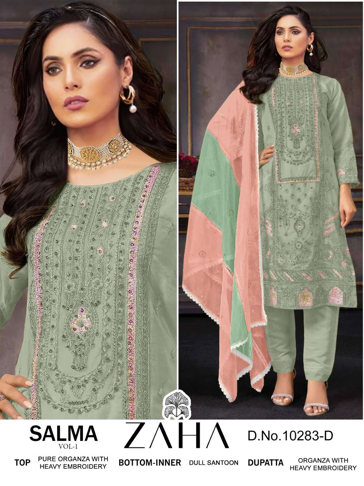 Zaha Salma Vol 1 Embroidered Salwar Kameez Wholesale catalog
