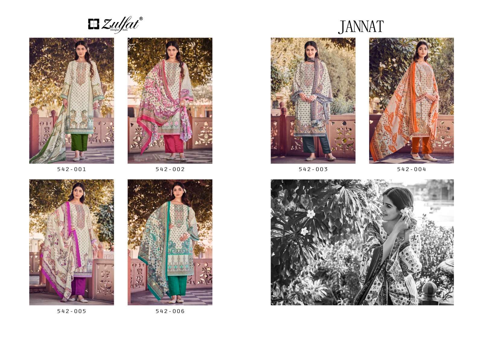Zulfat Jannat Exclusive Designer Print Cotton Dress Material Wholesale catalog