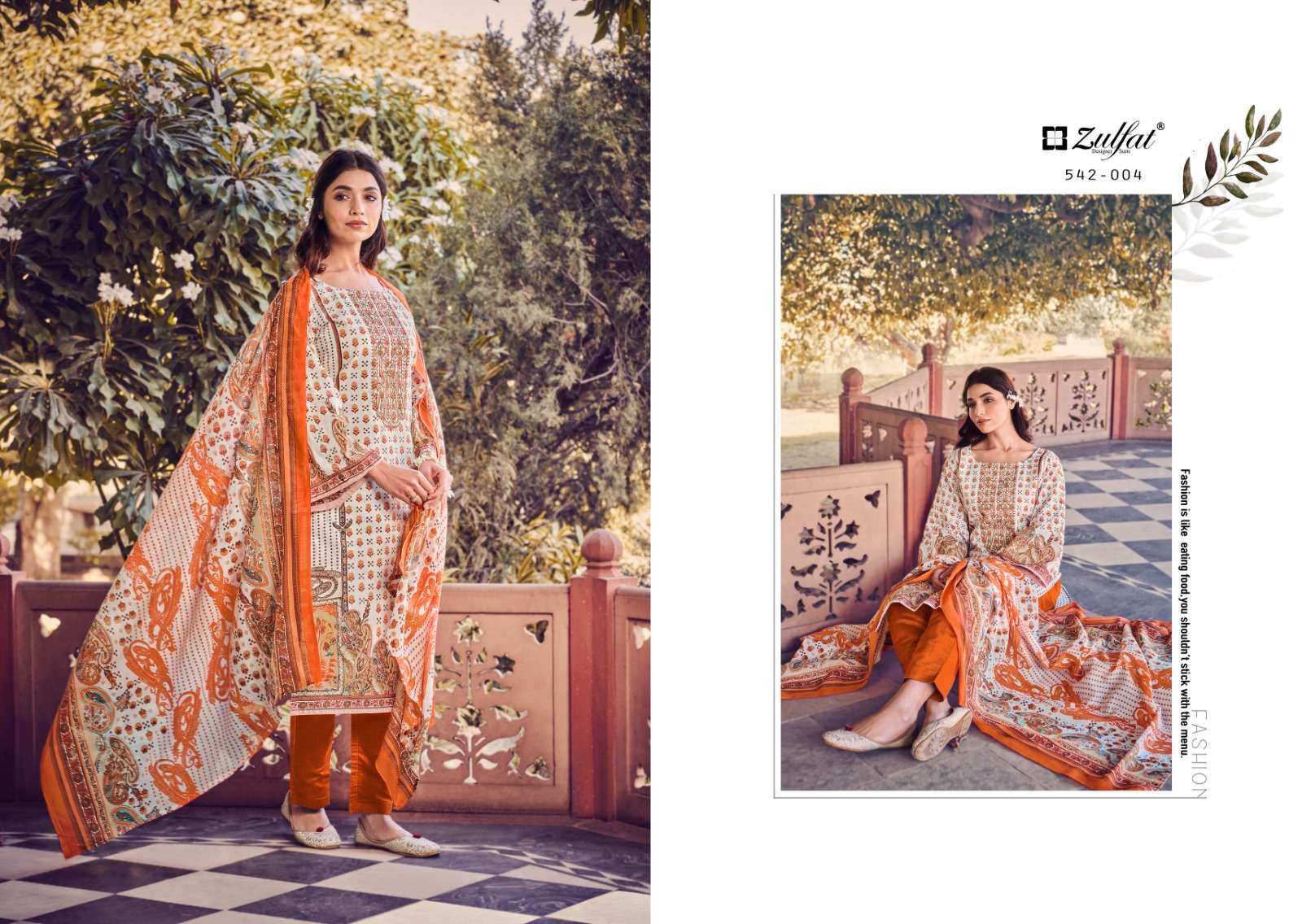 Zulfat Jannat Exclusive Designer Print Cotton Dress Material Wholesale catalog