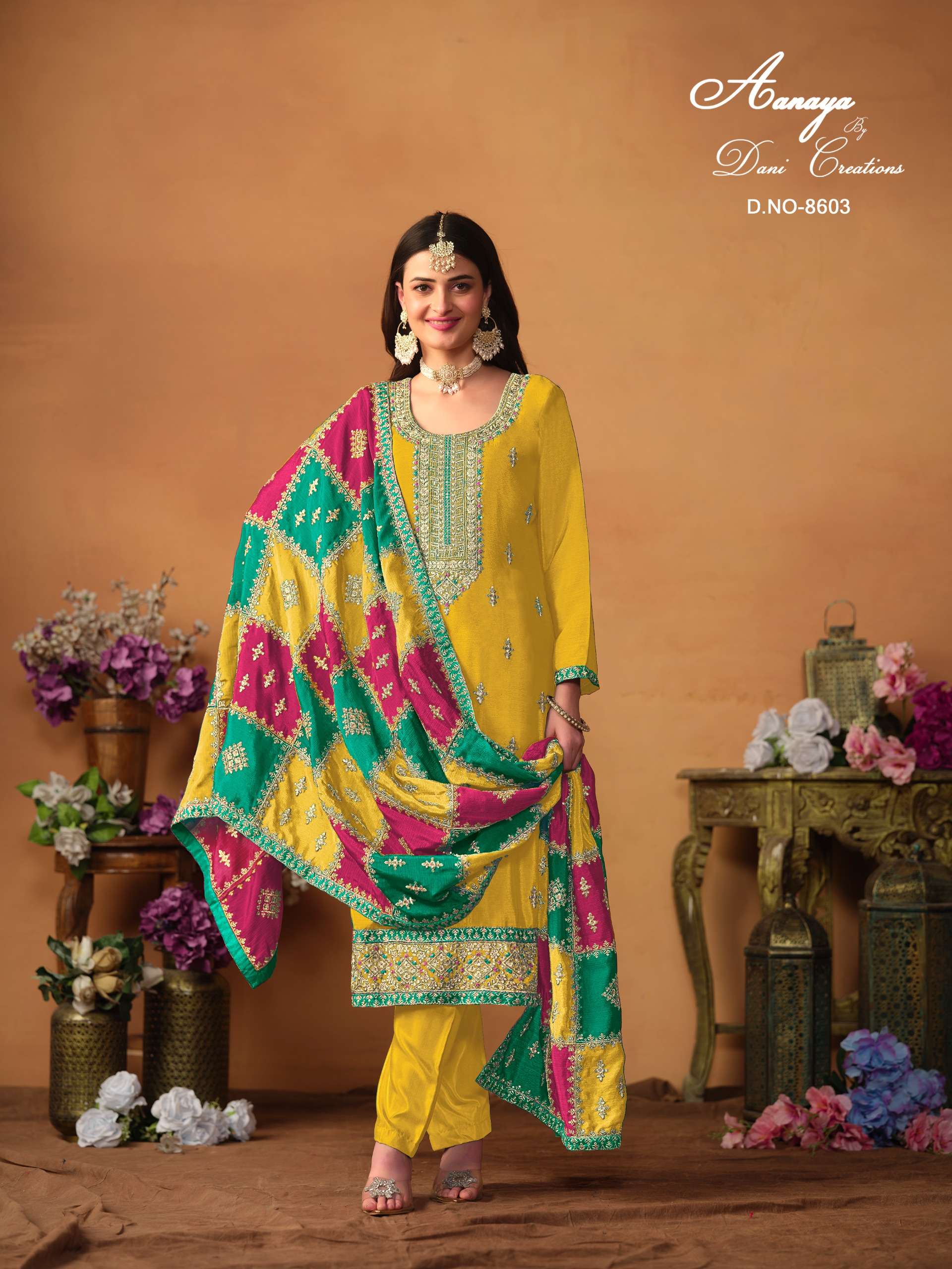 Aanaya Vol 186 Chinon Salwar Kameez Wholesale catalog