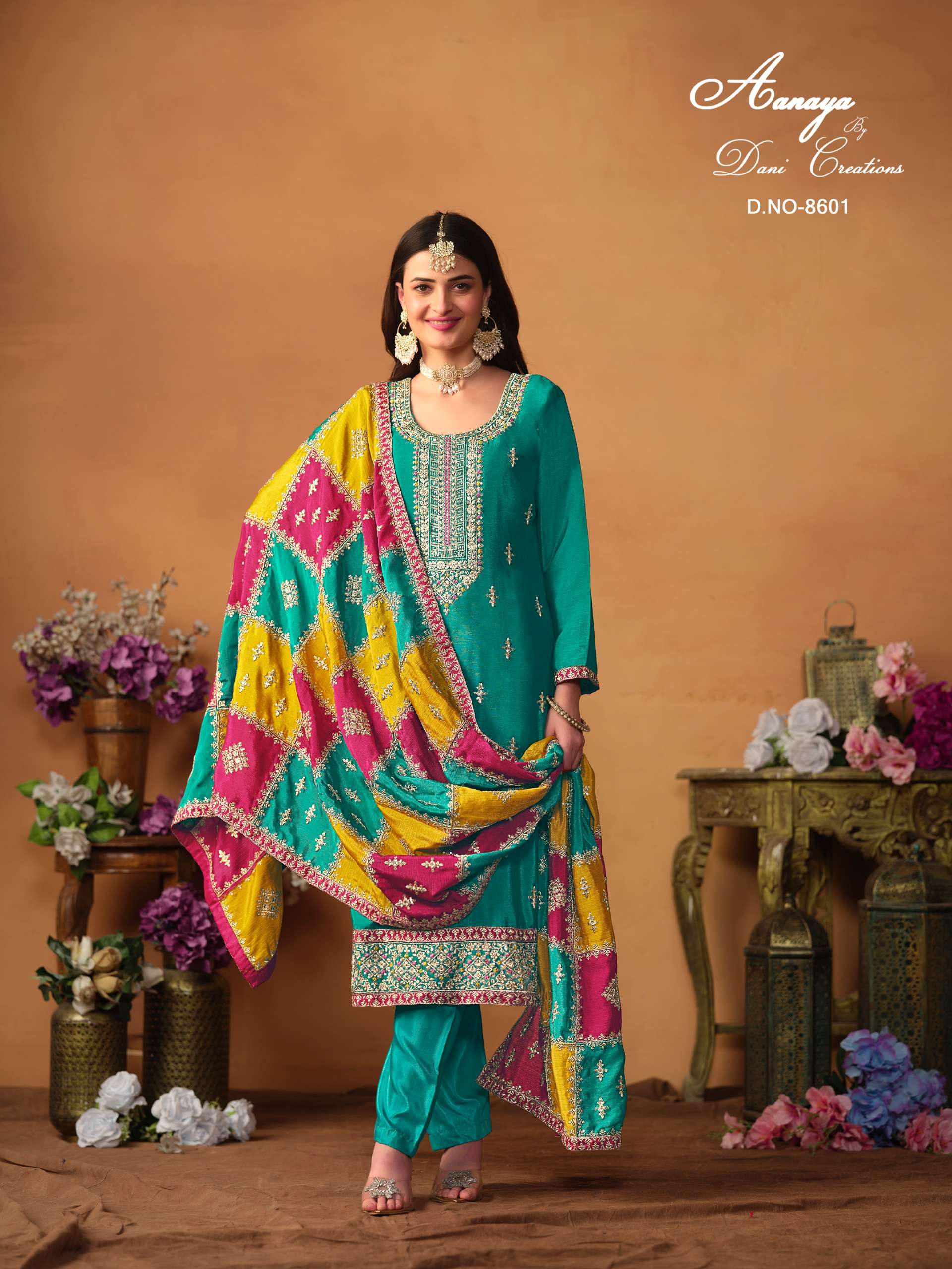 Aanaya Vol 186 Chinon Salwar Kameez Wholesale catalog