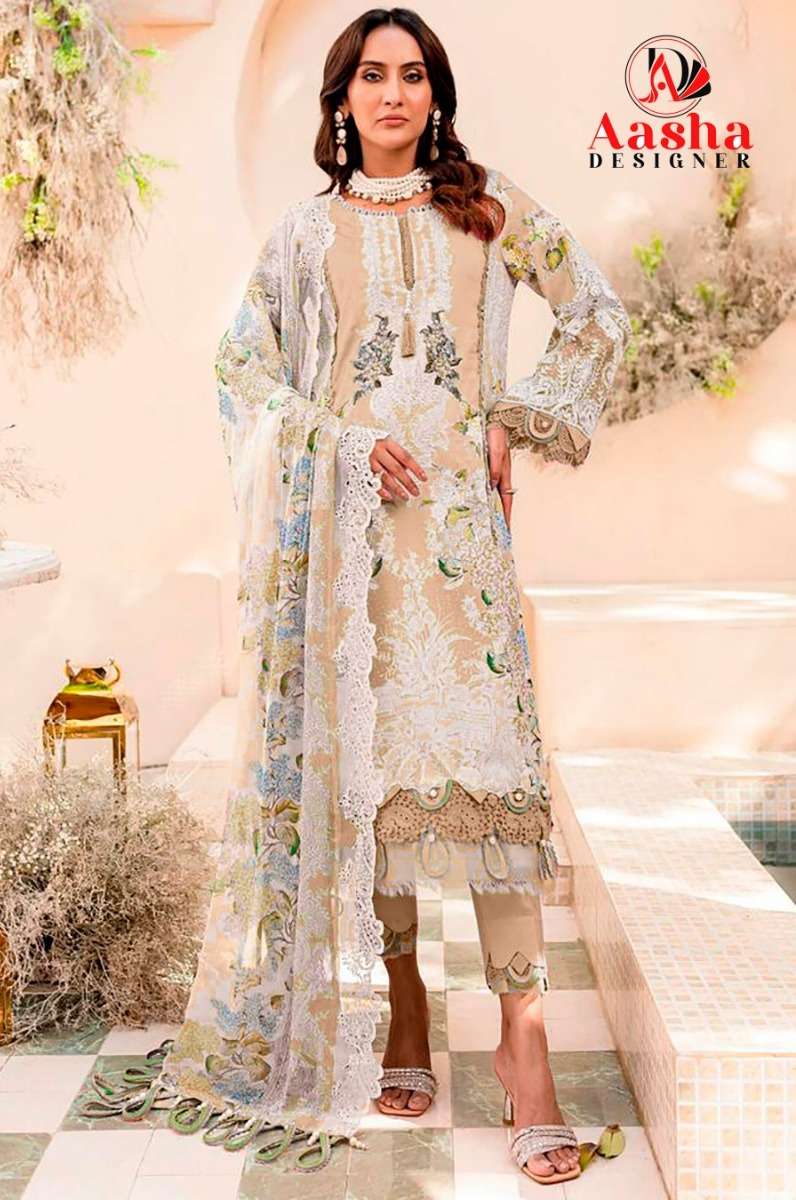 Aasha Needle Wonder Vol 7 Cotton Dupatta Salwar Suits Wholesale catalog