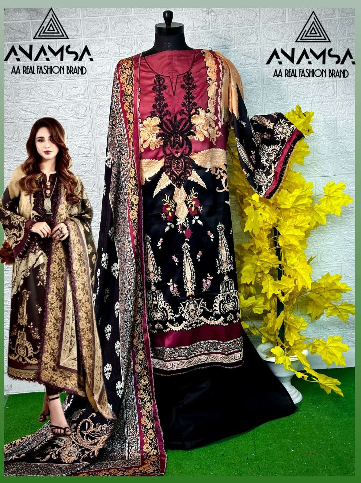 Anamsa 440 Cotton Salwar Kameez Wholesale catalog