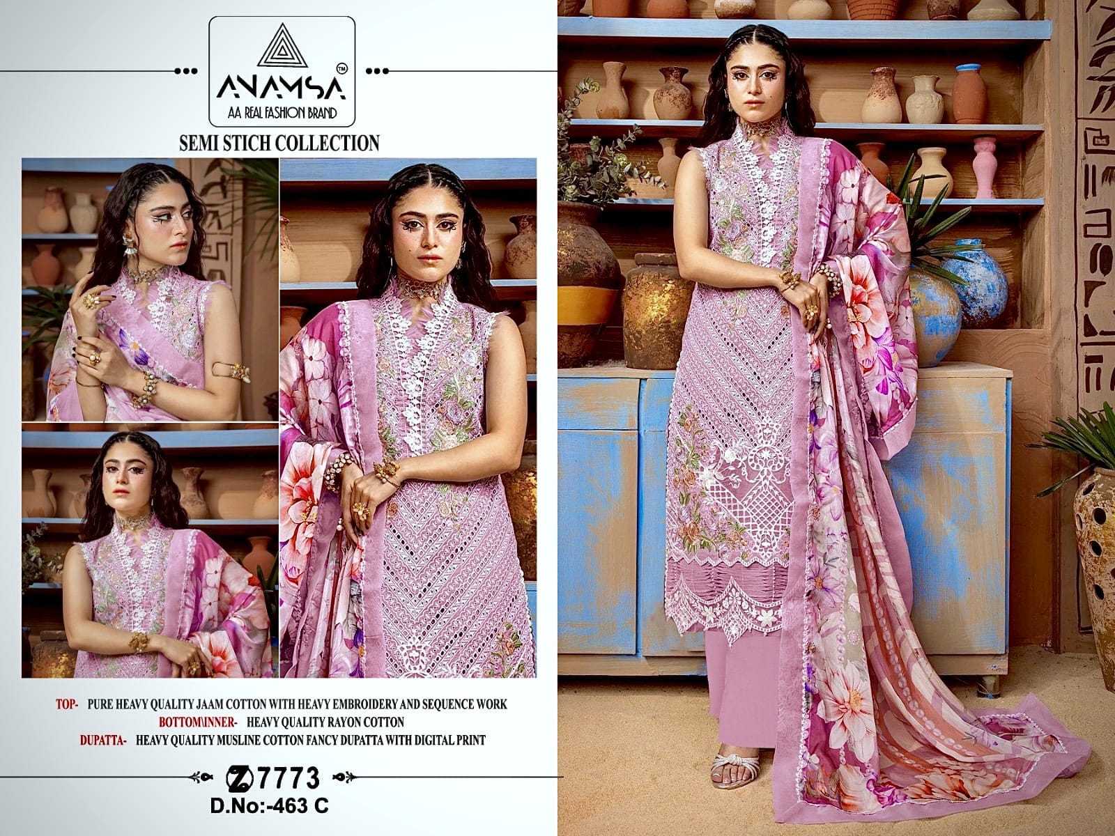 Anamsa 463 A To D Jam Cotton Salwar Suit Wholesale catalog