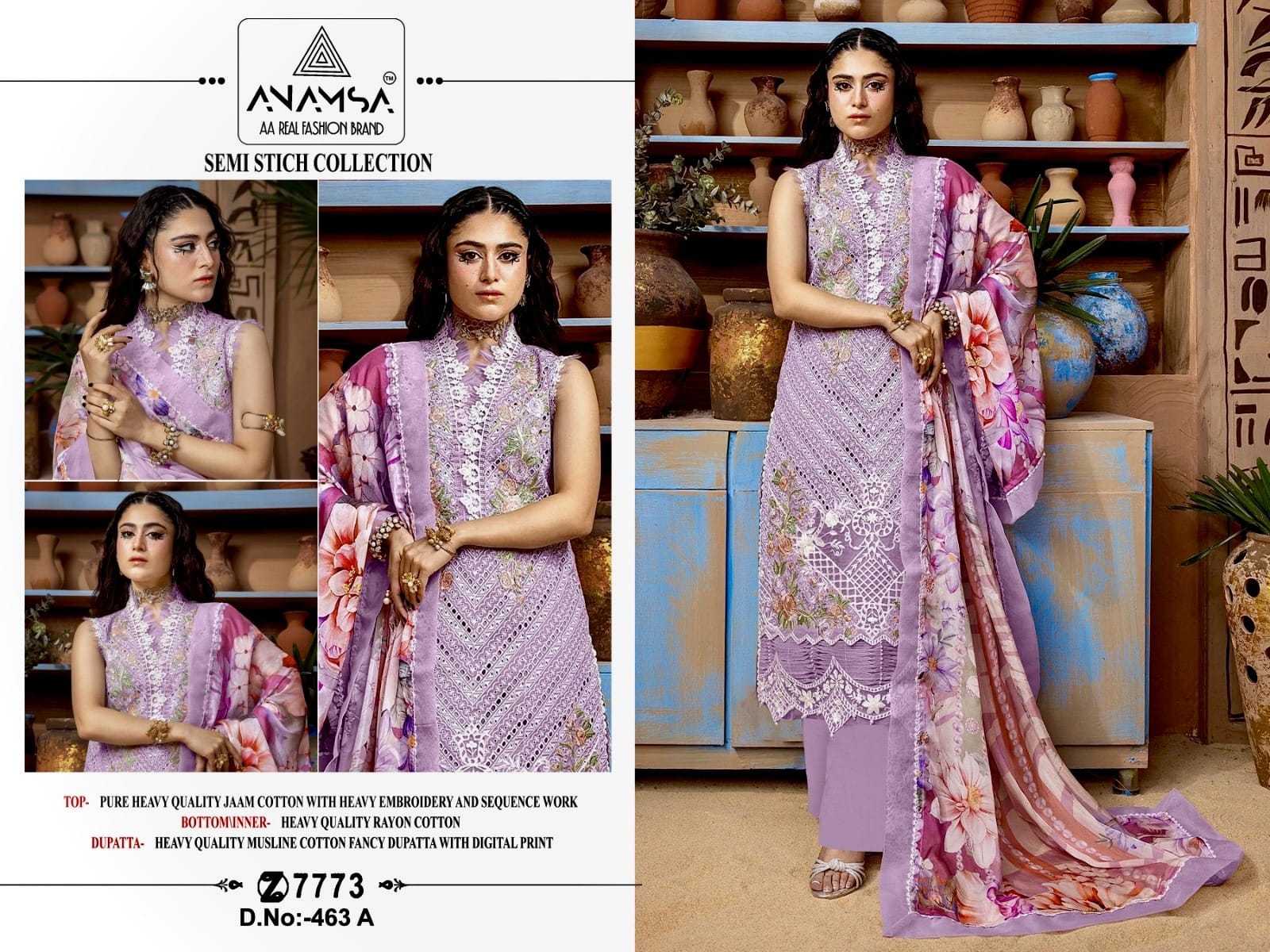 Anamsa 463 A To D Jam Cotton Salwar Suit Wholesale catalog