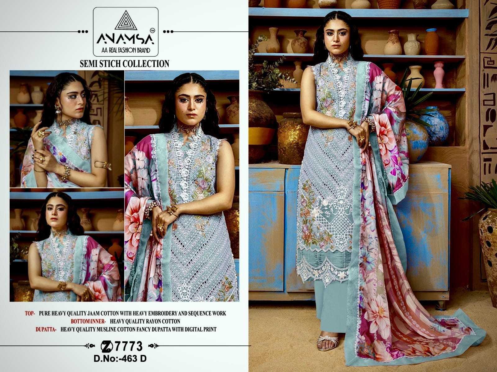 Anamsa 463 A To D Jam Cotton Salwar Suit Wholesale catalog