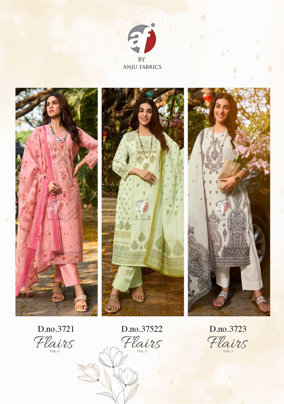 Anju Fabrics Flairs vol -3 Kurti Wholesale catalog