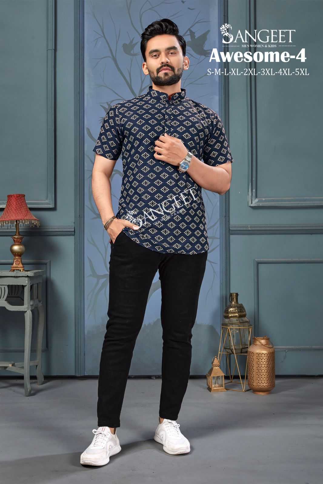 AWESOME-4 PRINT SOFT COTTON  Mens T- shirts Wholesale catalog
