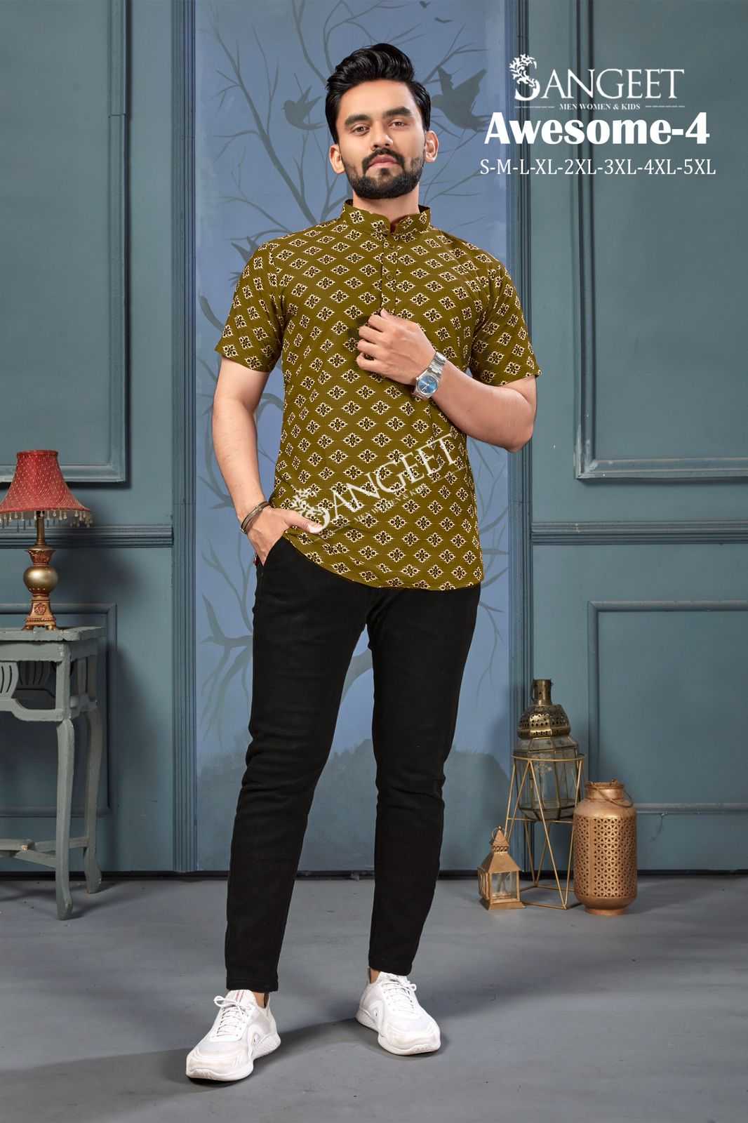 AWESOME-4 PRINT SOFT COTTON  Mens T- shirts Wholesale catalog