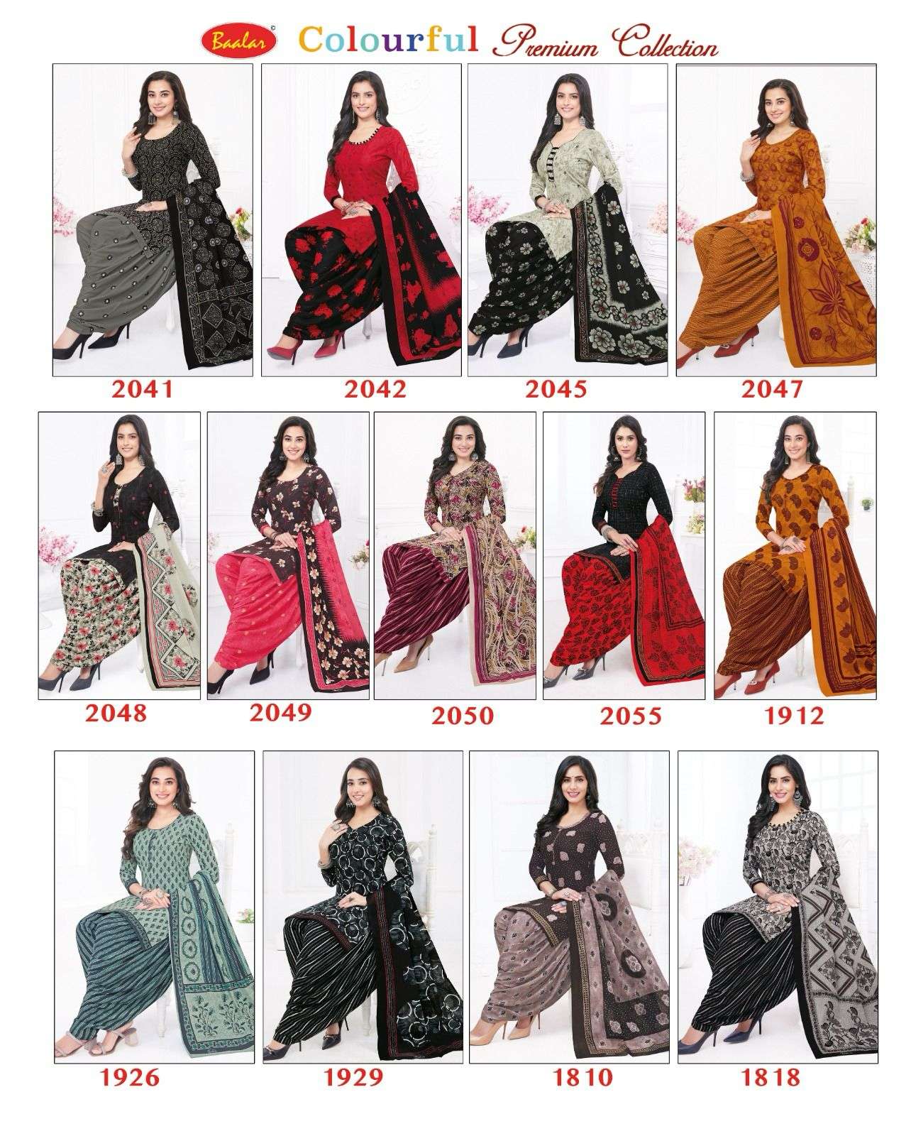 Baalar Colourful Vol 21 Cotton Printed Dress Material Wholesale catalog