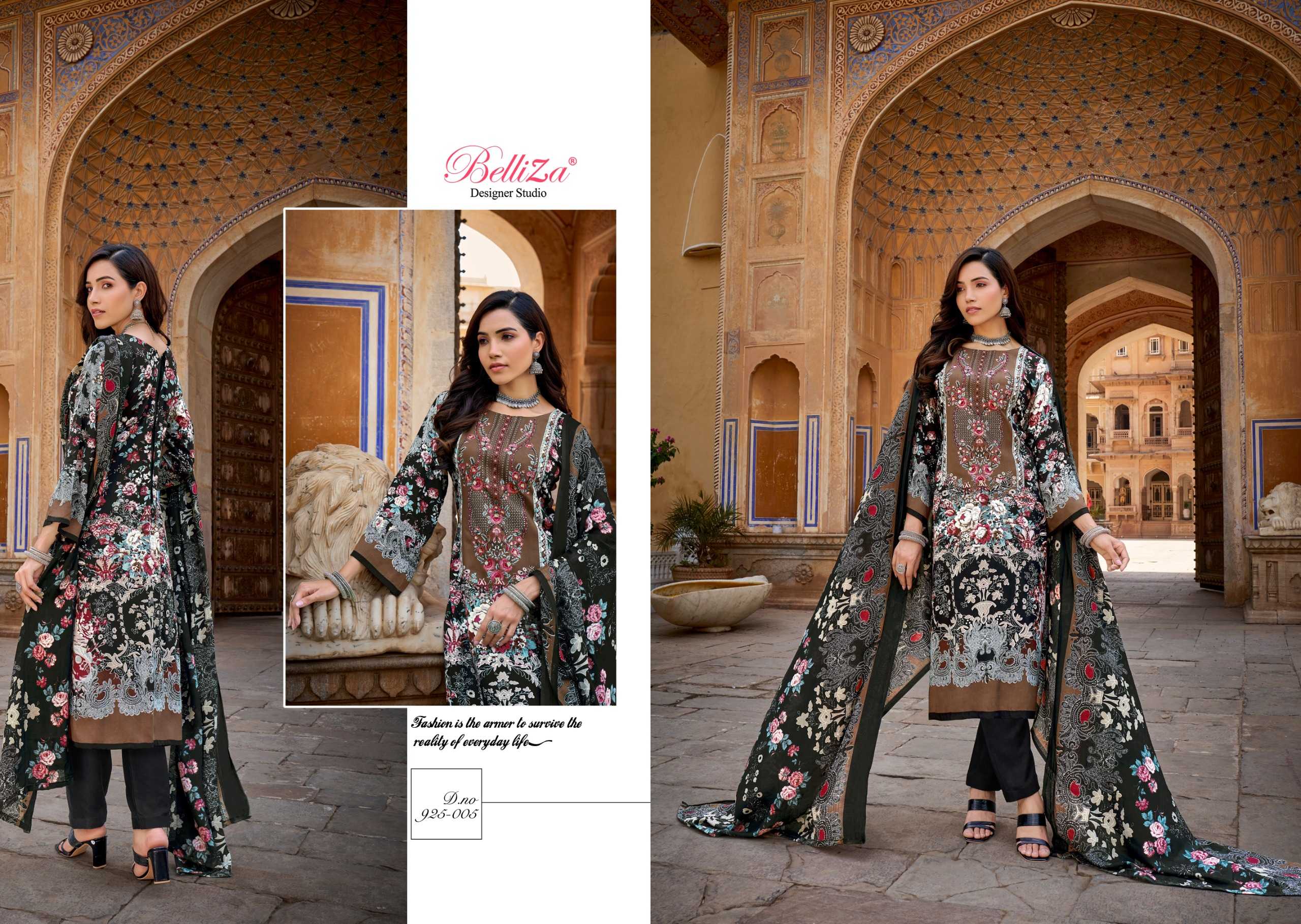 Belliza Riwayat 925 Digital Printed Dress Material Wholesale catalog