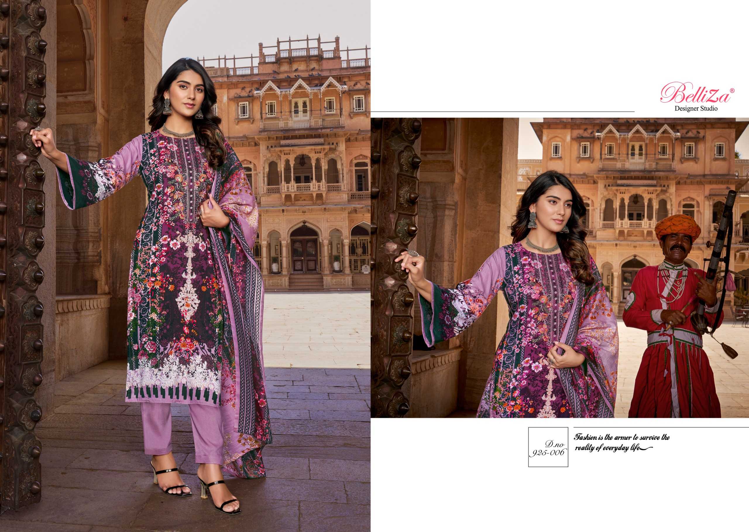 Belliza Riwayat 925 Digital Printed Dress Material Wholesale catalog