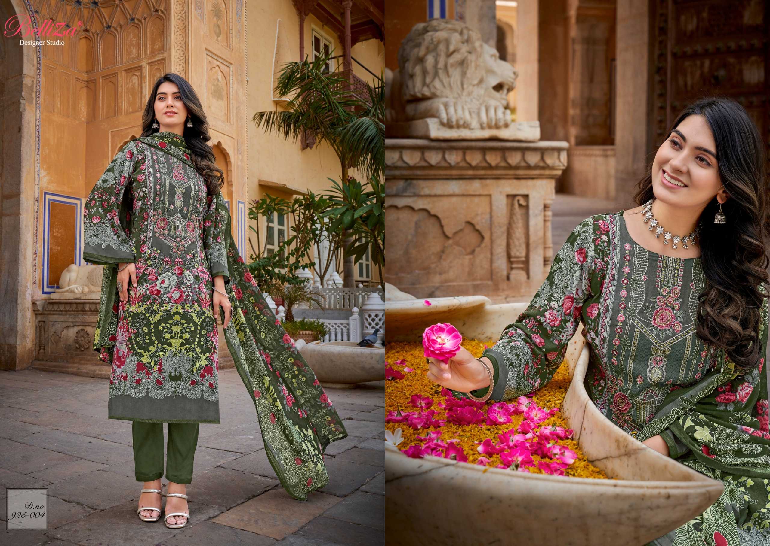 Belliza Riwayat 925 Digital Printed Dress Material Wholesale catalog