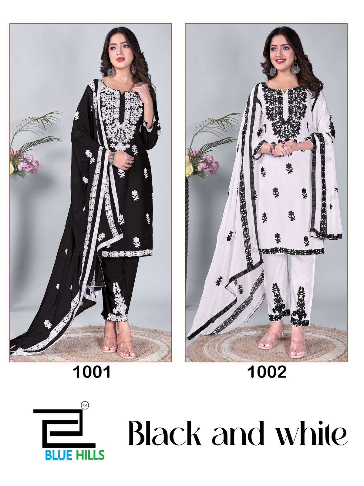 Blue Hills BLACK AND WHITE Kurti Wholesale catalog