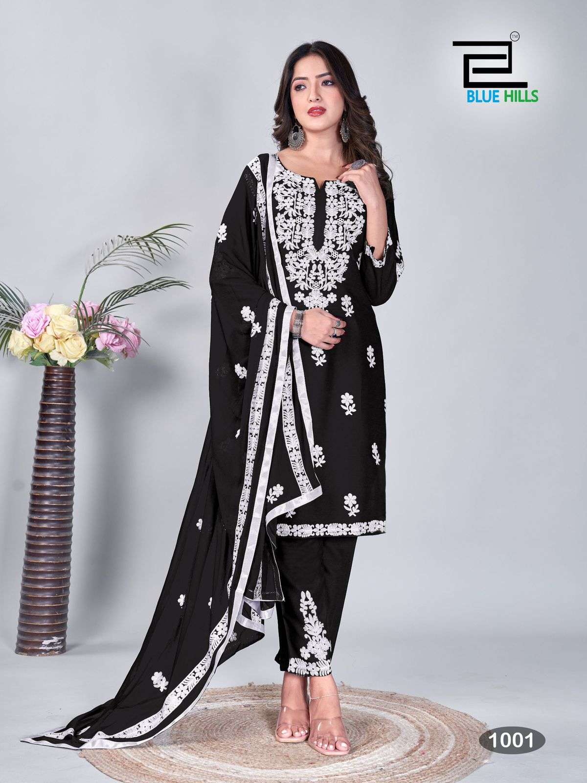 Blue Hills BLACK AND WHITE Kurti Wholesale catalog