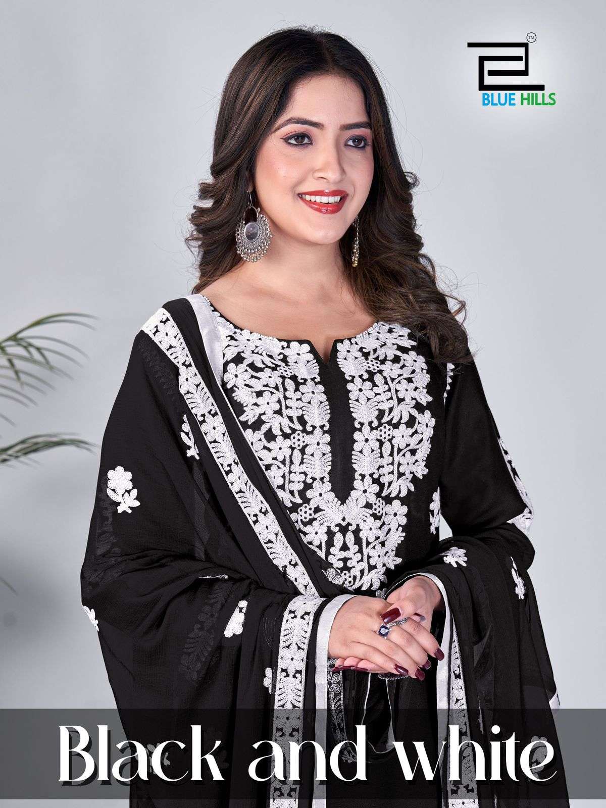Blue Hills BLACK AND WHITE Kurti Wholesale catalog