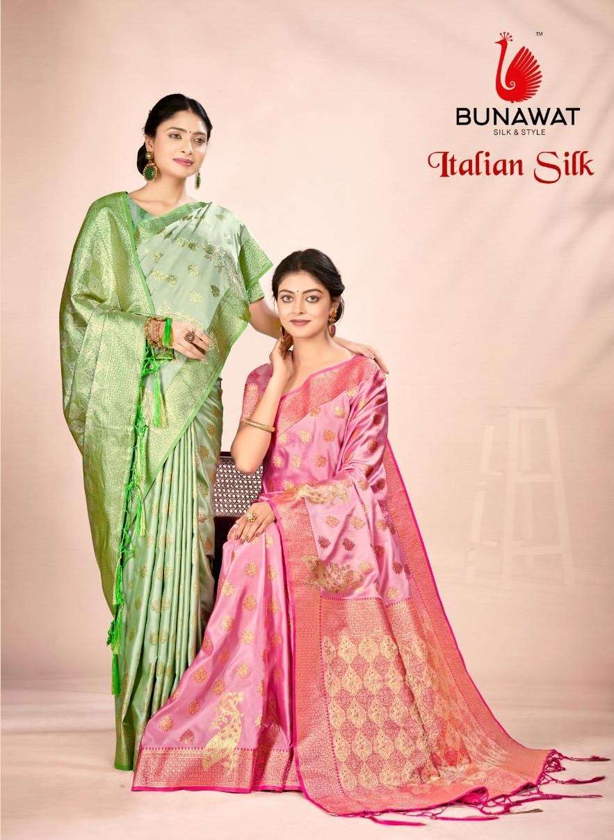 BUNAWAT Italian Silk Saree Wholesale catalog