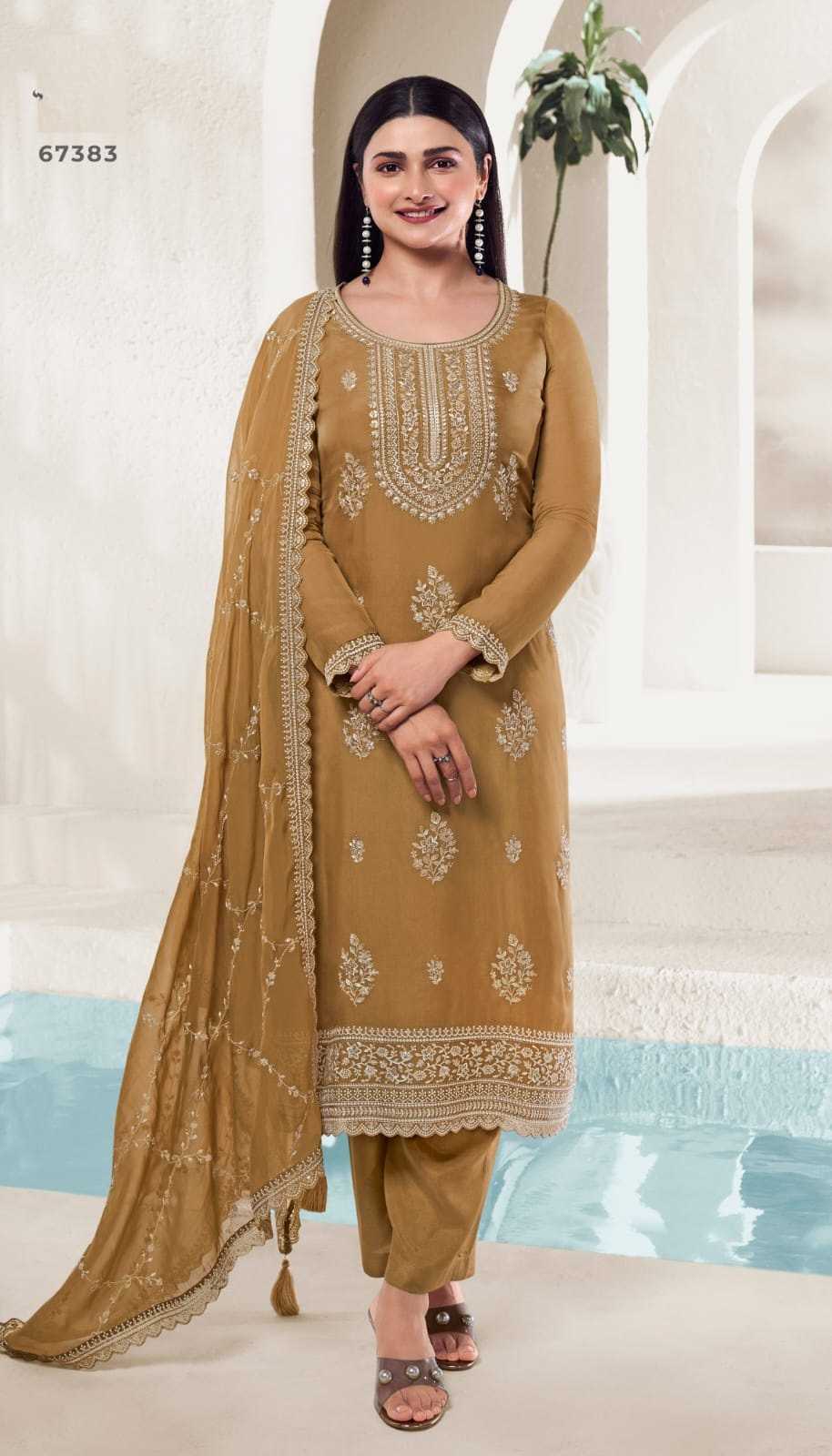 Chakori 67381 To 67386 Organza Embroidery Salwar Suit Wholesale catalog