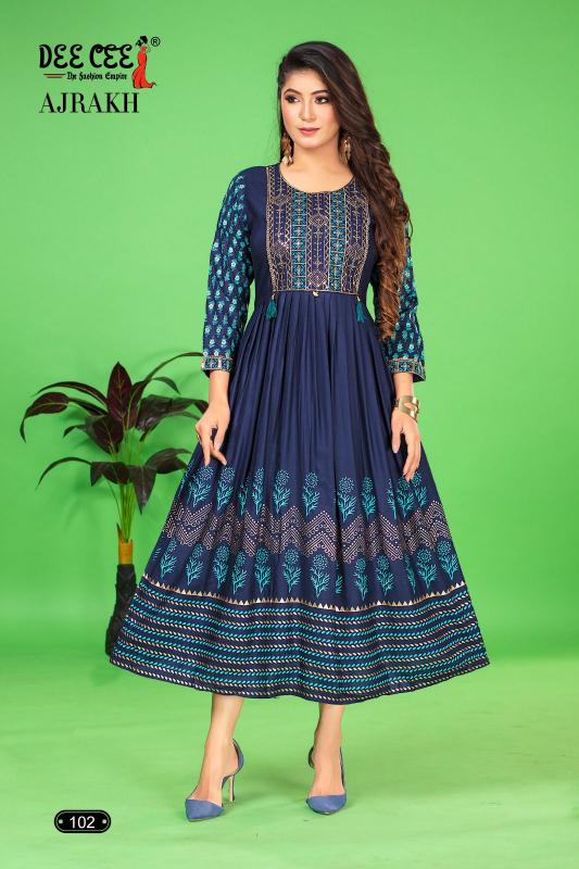DEECEE AJRAKH Kurti Wholesale catalog